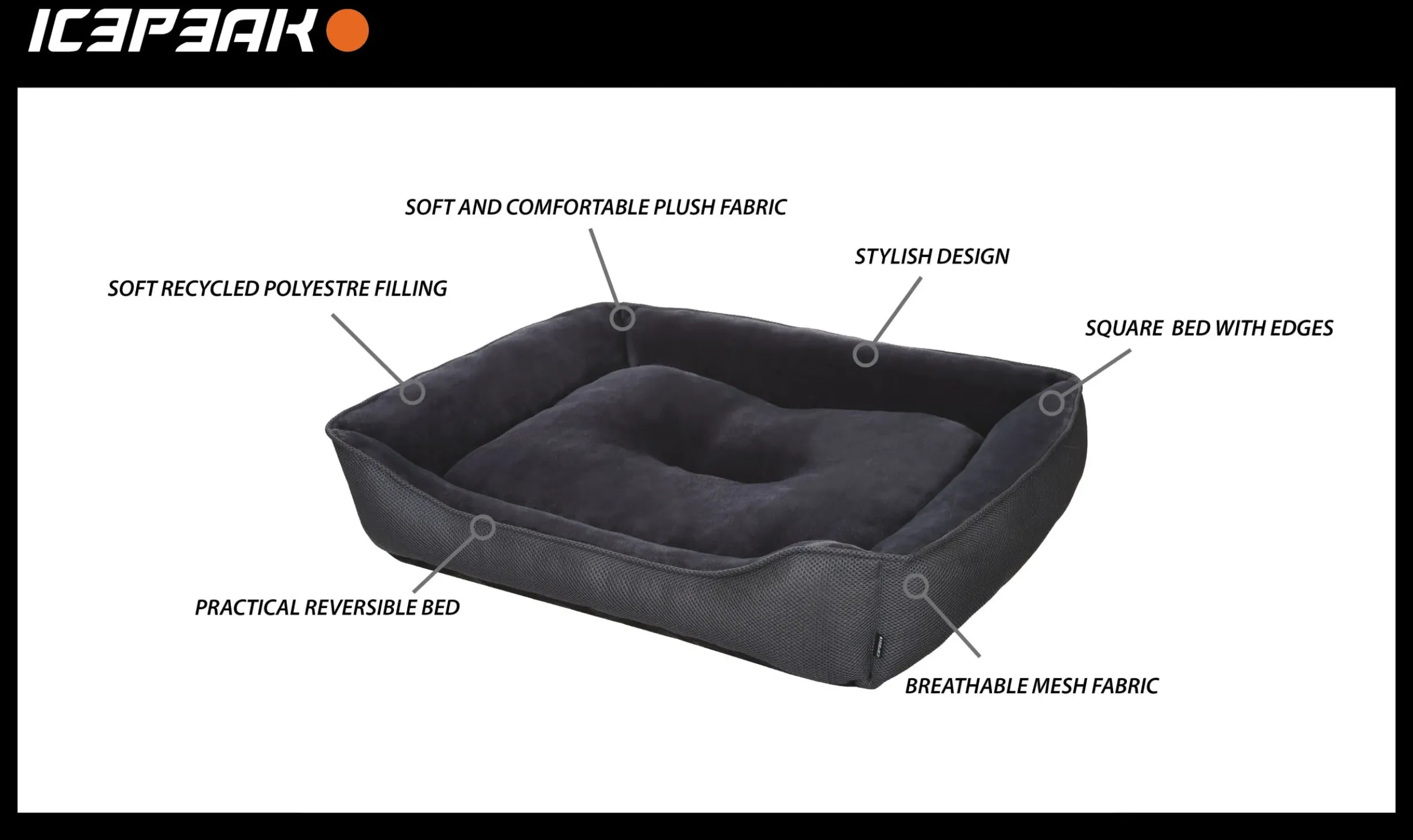 Hot ICEPEAK PET Two-ided Bed