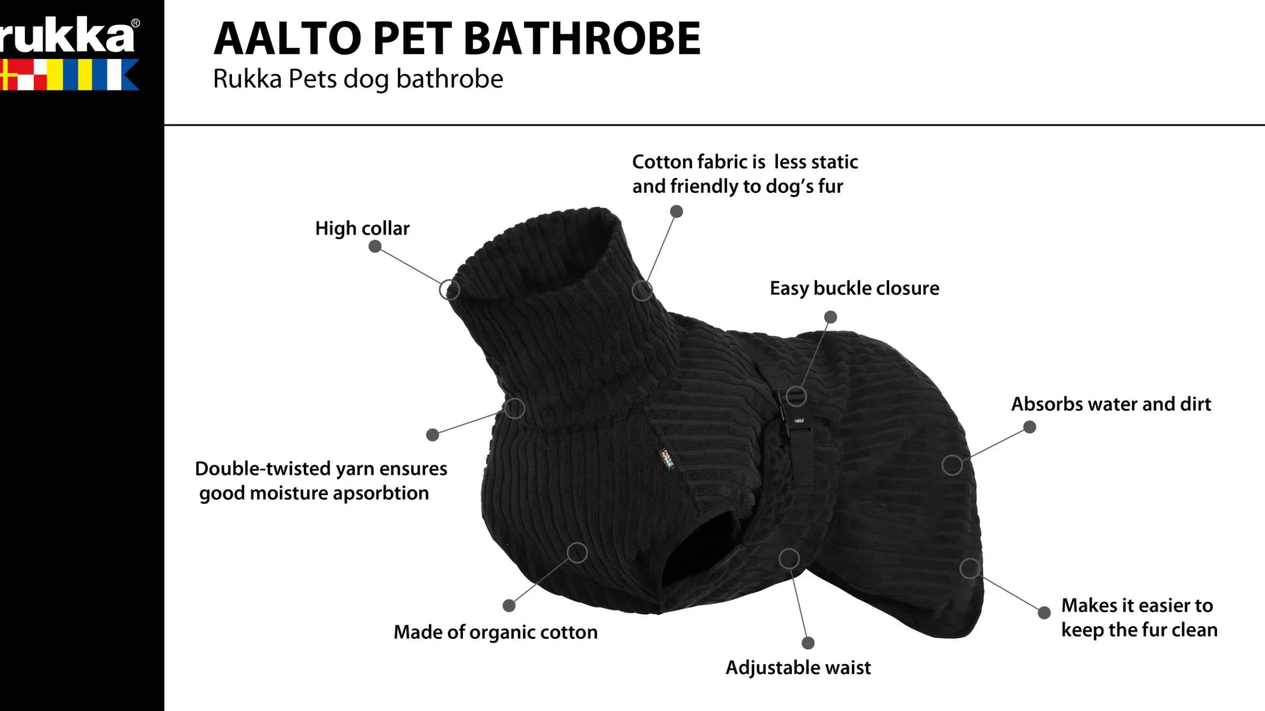 New RUKKA PETS x UHTA HOE Aato Pet Bathrobe